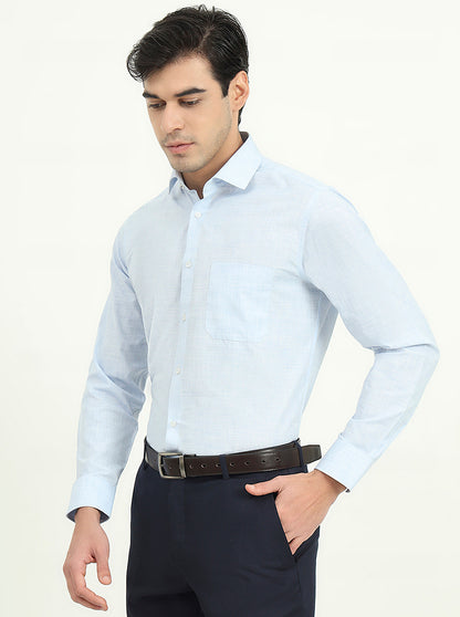 Beige Solid Slim Fit Formal Shirt | Greenfibre