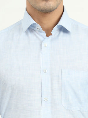 Beige Solid Slim Fit Formal Shirt | Greenfibre