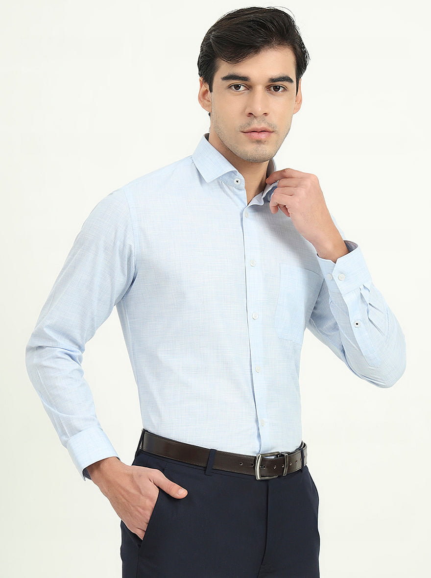 Beige Solid Slim Fit Formal Shirt | Greenfibre