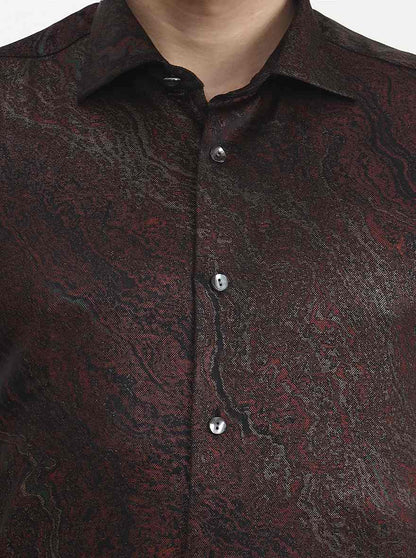 Multicolor Printed Slim Fit Formal Shirt | JadeBlue Super Luxe