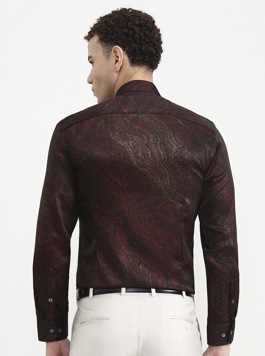 Multicolor Printed Slim Fit Formal Shirt | JadeBlue Super Luxe
