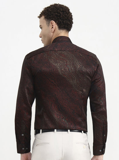 Multicolor Printed Slim Fit Formal Shirt | JadeBlue Super Luxe