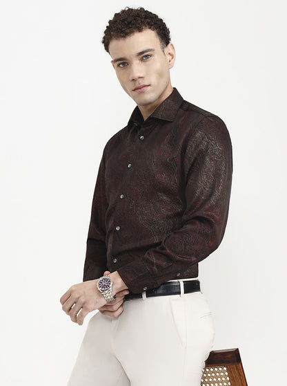 Multicolor Printed Slim Fit Formal Shirt | JadeBlue Super Luxe