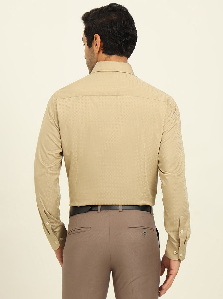 Fawn Solid Slim Fit Formal Shirt | Metal