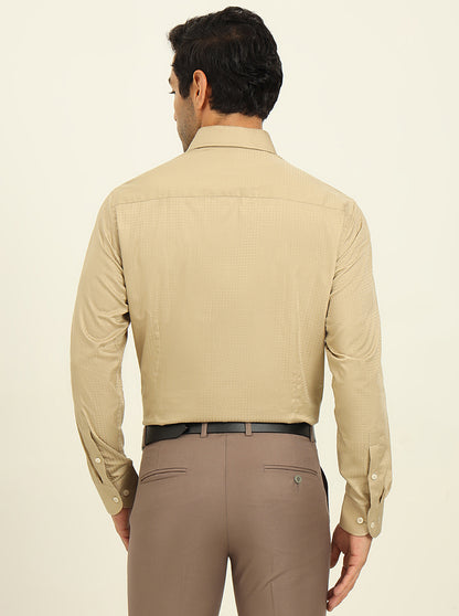 Fawn Solid Slim Fit Formal Shirt | Metal