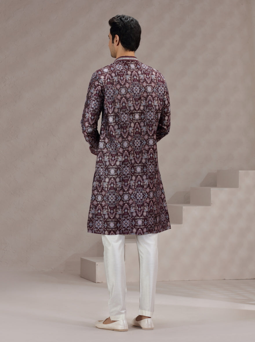 Maroon Printed Kurta Pajama | TULA