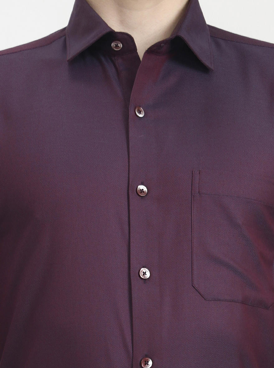 Red Solid Regular Fit Formal Shirt | JadeBlue