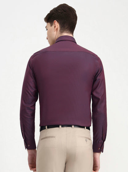 Red Solid Regular Fit Formal Shirt | JadeBlue