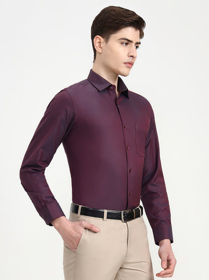 Red Solid Regular Fit Formal Shirt | JadeBlue