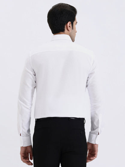 White Checked Slim Fit Formal Shirt | JadeBlue Youth