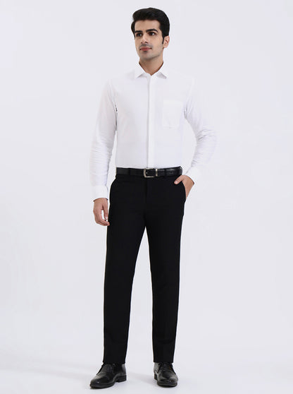 White Checked Slim Fit Formal Shirt | JadeBlue Youth
