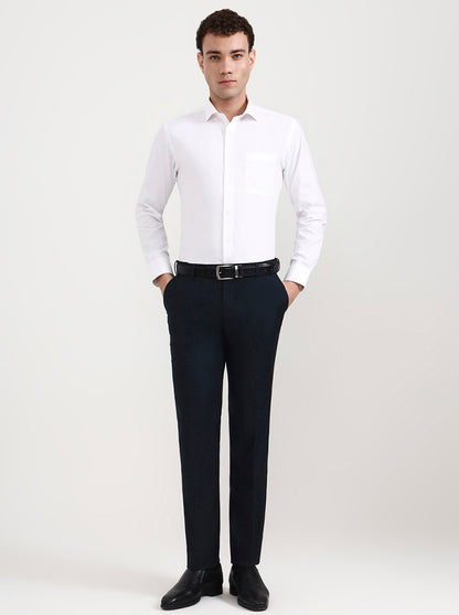 White Solid Slim Fit Formal Shirt | Greenfibre