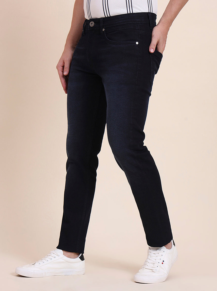 Deep Indigo Blue Washed Slim Fit Jeans | JadeBlue