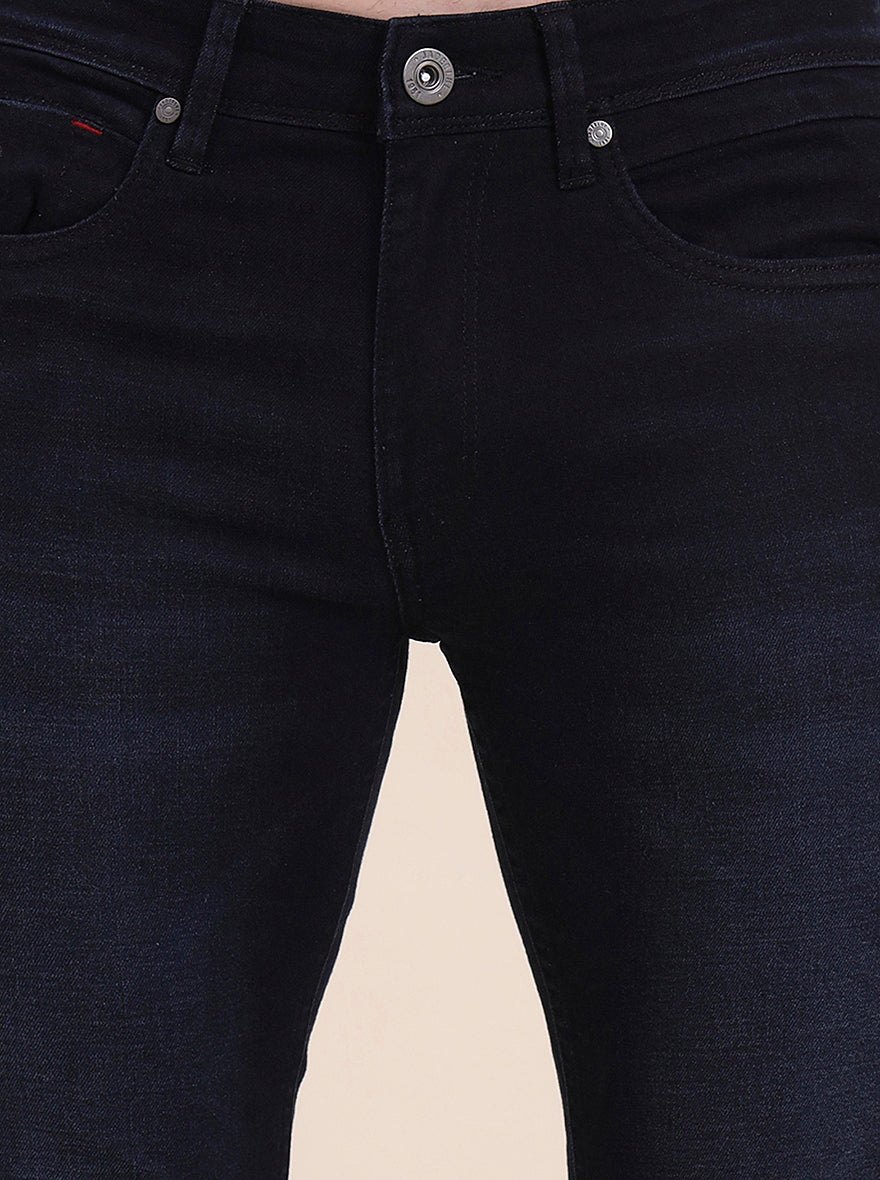 Deep Indigo Blue Washed Slim Fit Jeans | JadeBlue