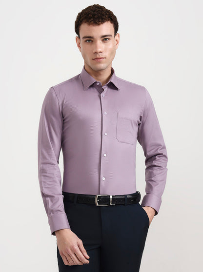 Pink Solid Slim Fit Formal Shirt | JadeBlue Youth