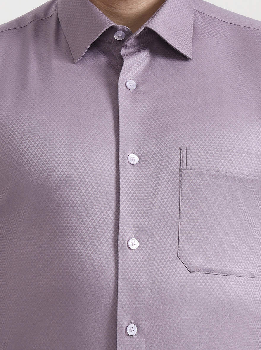 Pink Solid Slim Fit Formal Shirt | JadeBlue Youth