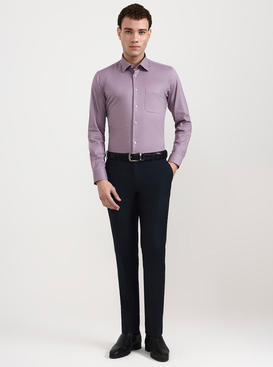 Pink Solid Slim Fit Formal Shirt | JadeBlue Youth