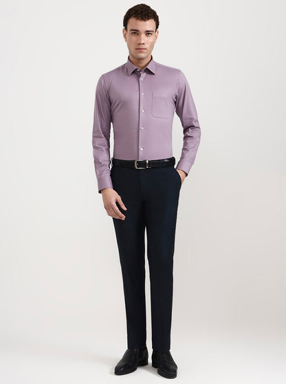 Pink Solid Slim Fit Formal Shirt | JadeBlue Youth