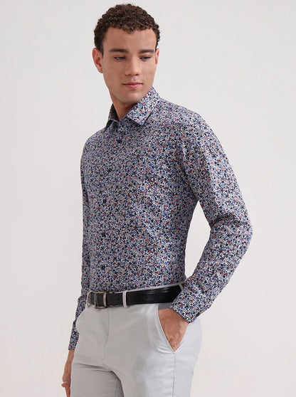 Multicolor Printed Slim Fit Party Wear Shirt | Wyre