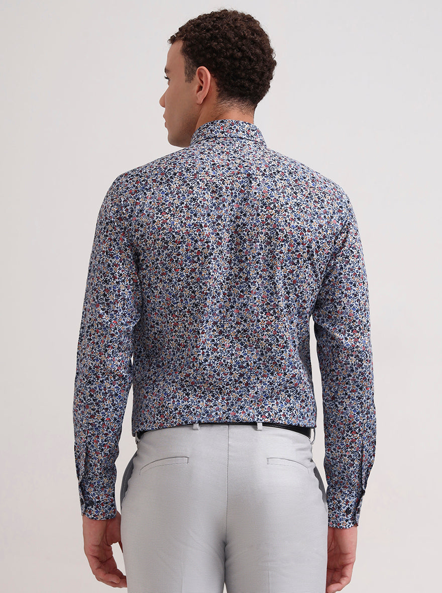 Multicolor Printed Slim Fit Party Wear Shirt | Wyre