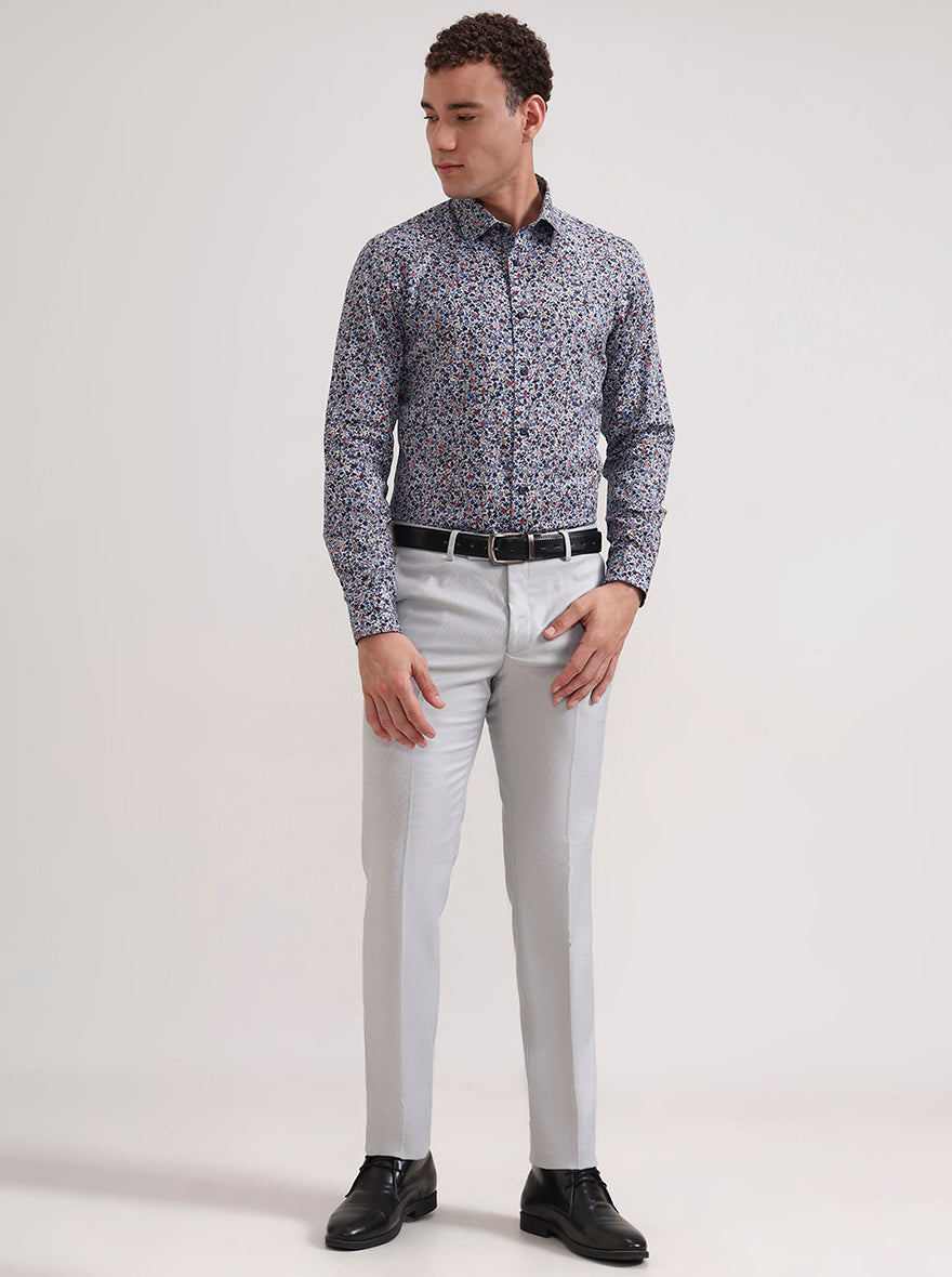 Multicolor Printed Slim Fit Party Wear Shirt | Wyre