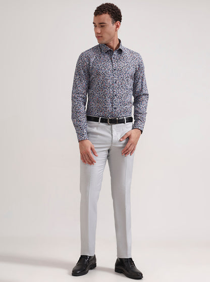 Multicolor Printed Slim Fit Party Wear Shirt | Wyre