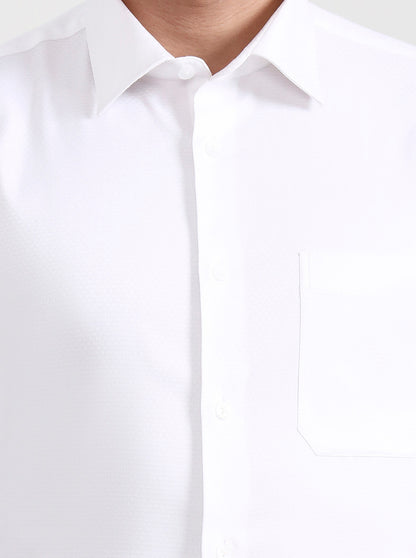 White Solid Slim Fit Formal Shirt | JadeBlue Youth