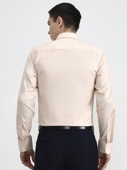 Orange Solid Slim Fit Formal Shirt | JadeBlue Youth