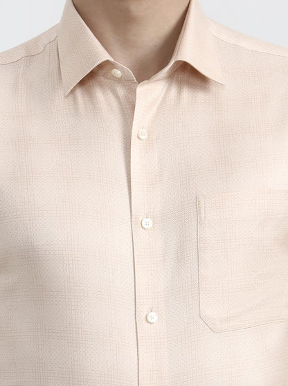 Orange Solid Slim Fit Formal Shirt | JadeBlue Youth