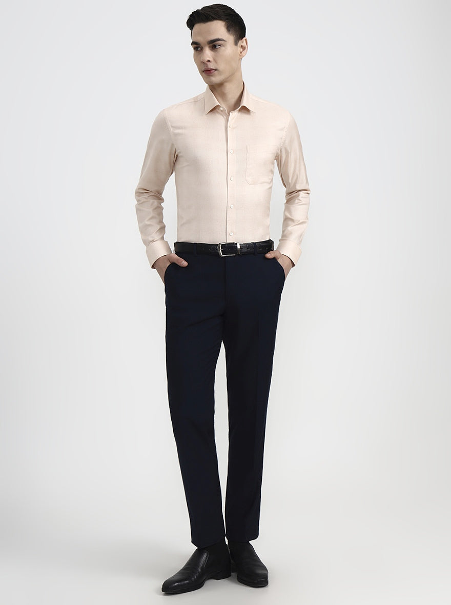 Orange Solid Slim Fit Formal Shirt | JadeBlue Youth