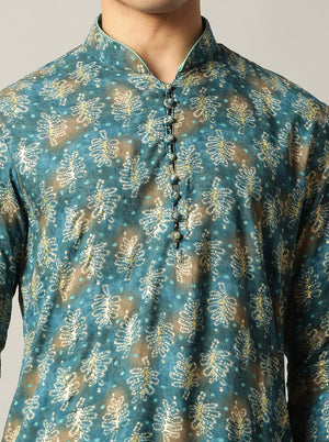 Blue Printed Kurta | The Kurta Company