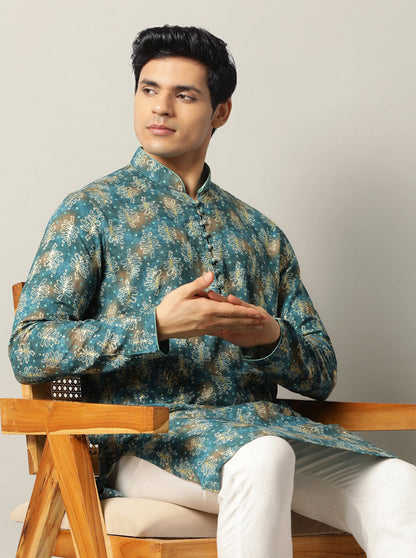 Blue Printed Kurta | The Kurta Company