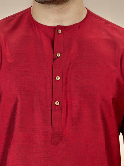 Red Solid Kurta | Azania