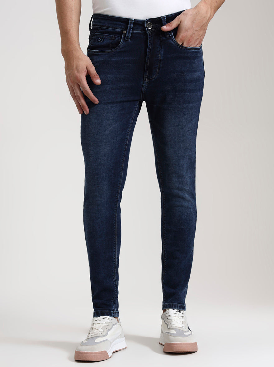 Dark Indigo Washed Rider Fit Jeans | JadeBlue