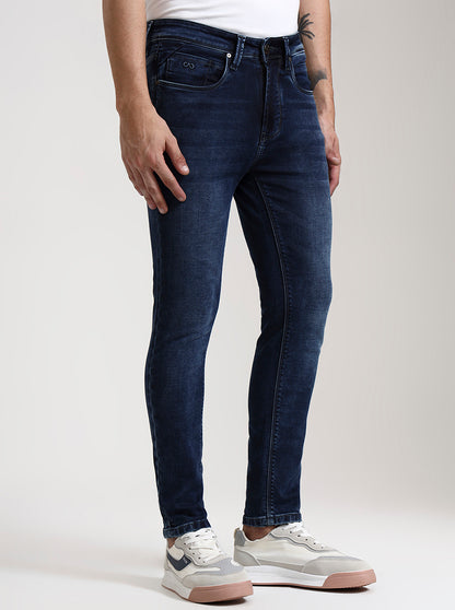 Dark Indigo Washed Rider Fit Jeans | JadeBlue
