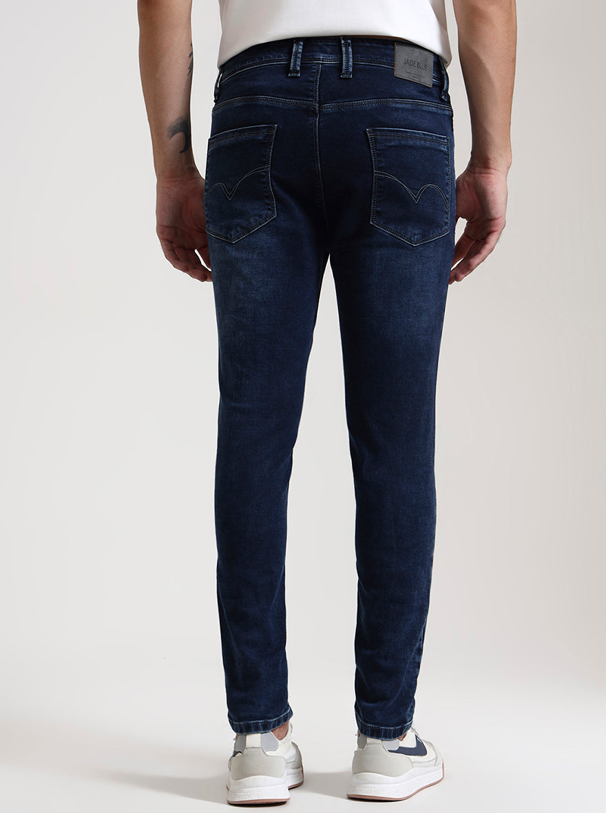 Dark Indigo Washed Rider Fit Jeans | JadeBlue