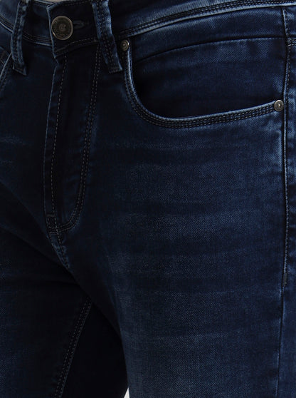 Dark Indigo Washed Rider Fit Jeans | JadeBlue