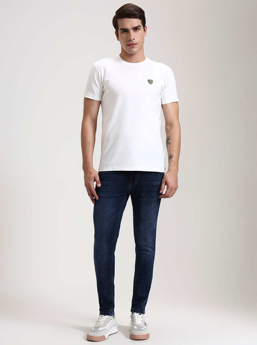 Dark Indigo Washed Rider Fit Jeans | JadeBlue