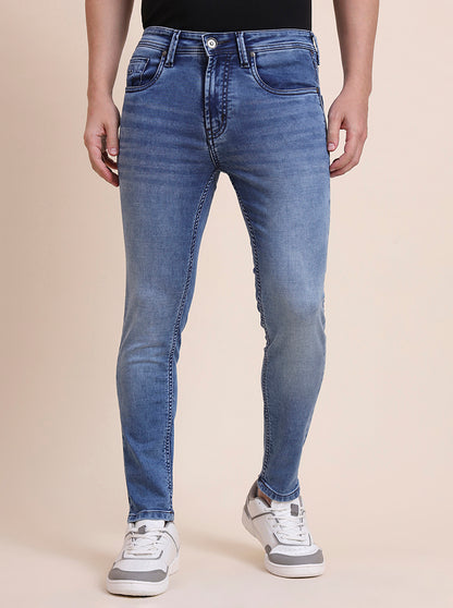 Nebula Blue Washed Rider Fit Jeans | JadeBlue