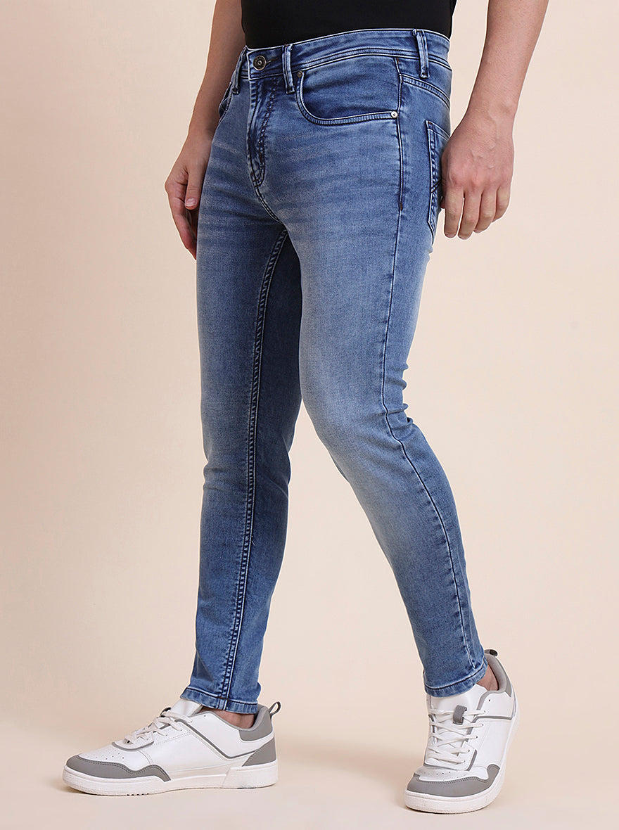 Nebula Blue Washed Rider Fit Jeans | JadeBlue