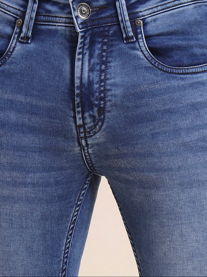Nebula Blue Washed Rider Fit Jeans | JadeBlue