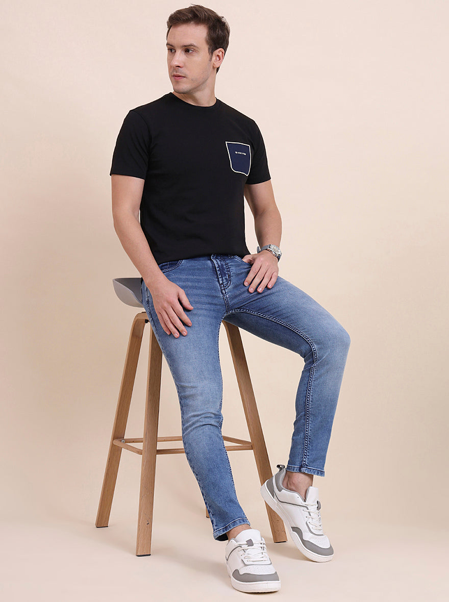 Nebula Blue Washed Rider Fit Jeans | JadeBlue