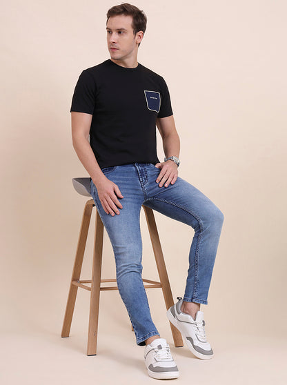 Nebula Blue Washed Rider Fit Jeans | JadeBlue
