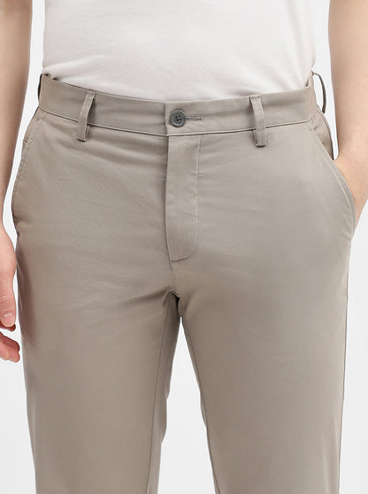 Grey Solid Uno Fit Casual Trouser | JadeBlue