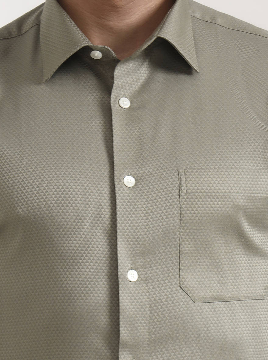 Pista Green Solid Slim Fit Formal Shirt | JadeBlue Youth