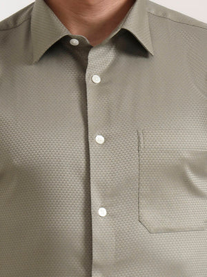 Pista Green Solid Slim Fit Formal Shirt | JadeBlue Youth