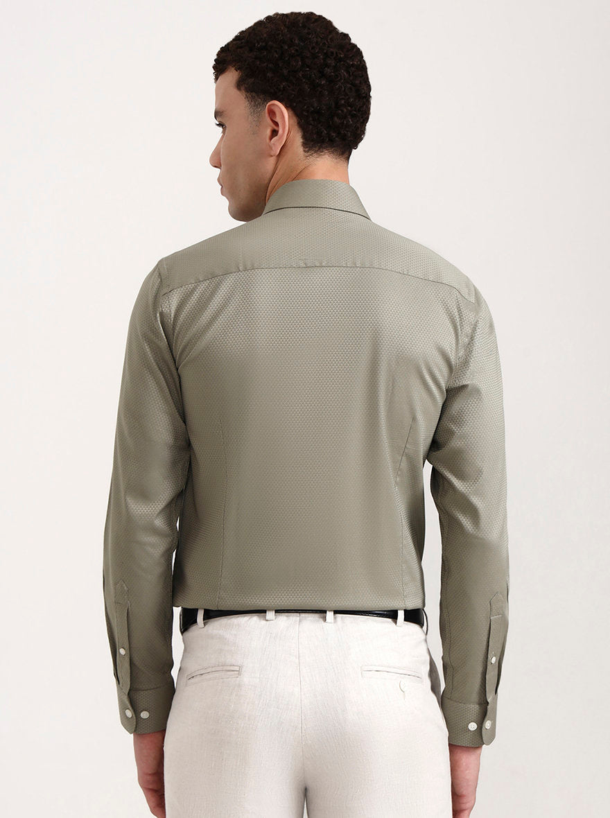 Pista Green Solid Slim Fit Formal Shirt | JadeBlue Youth