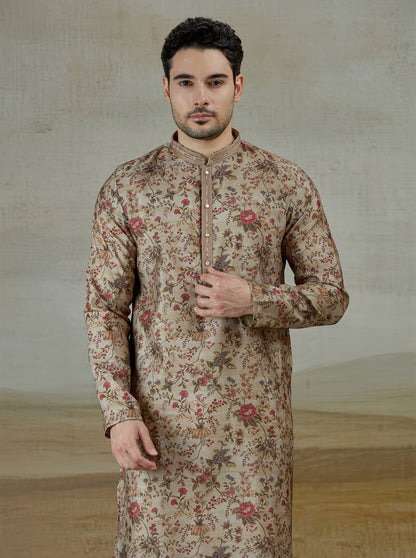 Mehandi Embroidered Kurta Pajama | Virasana