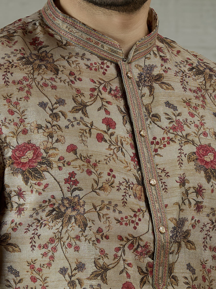 Mehandi Embroidered Kurta Pajama | Virasana