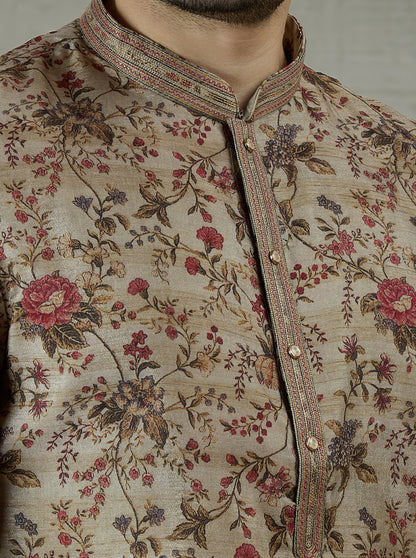 Mehandi Embroidered Kurta Pajama | Virasana